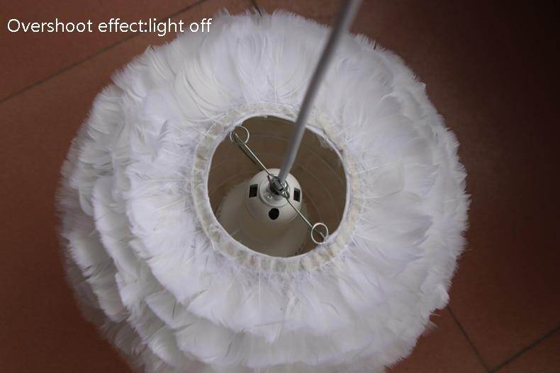 Pendant Lights E27 Feather Romantic Pendant Lamp For Bedroom Living Room Lighting HangLamp Goose Feather Suspension Luminaire