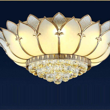Led E27 European Copper Glass Half Hanging LED Lamp.LED Light.Pendant Lights.LED Pendant Light.Pendant Lamp For Foyer Bedroom