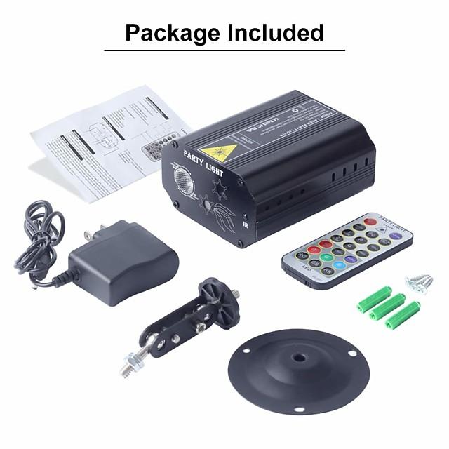 CHINLY Party Light RGB DJ Disco Laser Sound Activated LED Projector Christmas Halloween Decoration Wedding Gift Birthday Karaoke KTV Bars