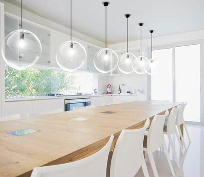 Nordic Modern Minimalist Glass Ball Pendant Lamp Single-head Restaurant Bar Pendant Light E27