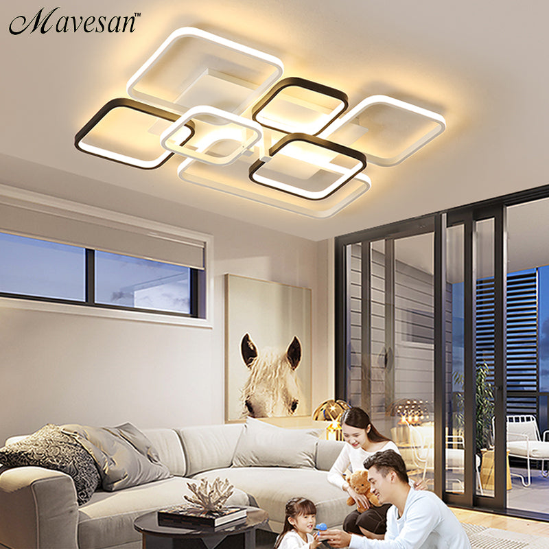 Black White Color Modern Led Ceiling Lights Creative For Living Room Dimmable Dome Lamp Fixture Dimmable Lustre Fixtures Dero