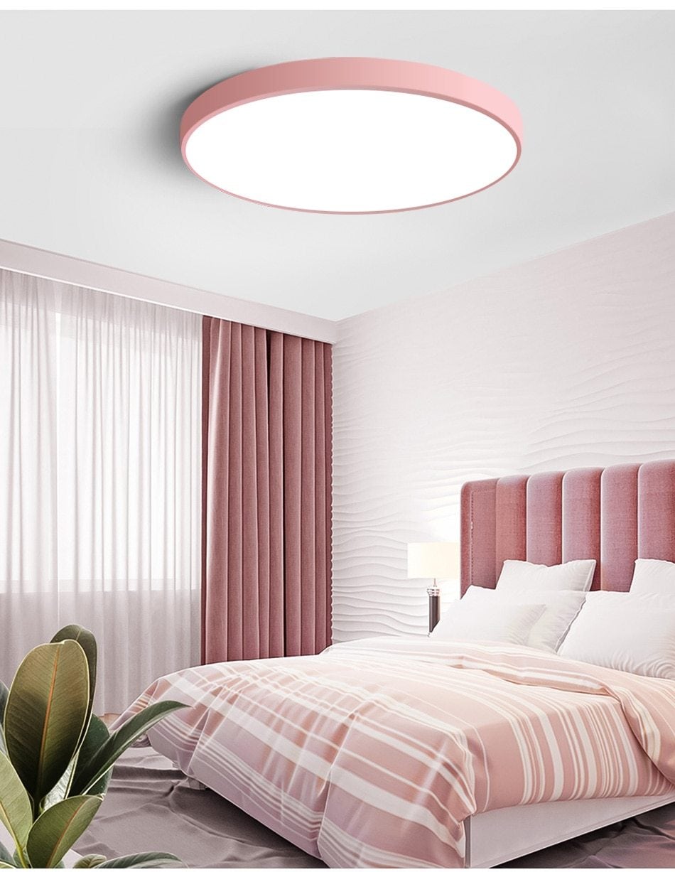 LED Ceiling Light Modern Lamp Living Room Lighting Fixture Bedroom Kitchen Surface Mount Flush Panel Remote Control