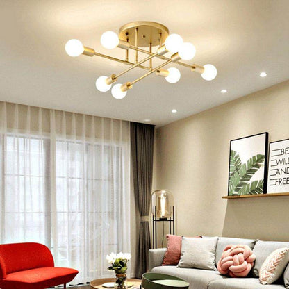 6/8 Head LED Industrial Iron Ceiling Light Living Room Lighting Nordic 220V E27 LED Lamp