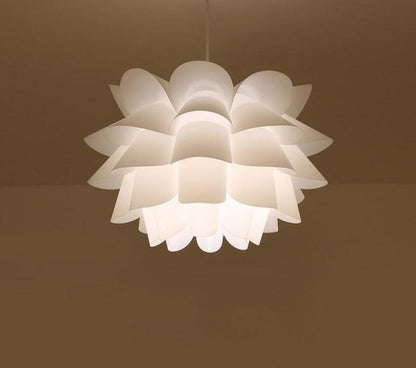 DIY Lily Lotus IQ Puzzle Pendant Lampshade E27 Pendant Light Cafe Restaurant Ceiling Room Decoration LED Hanging Lamp
