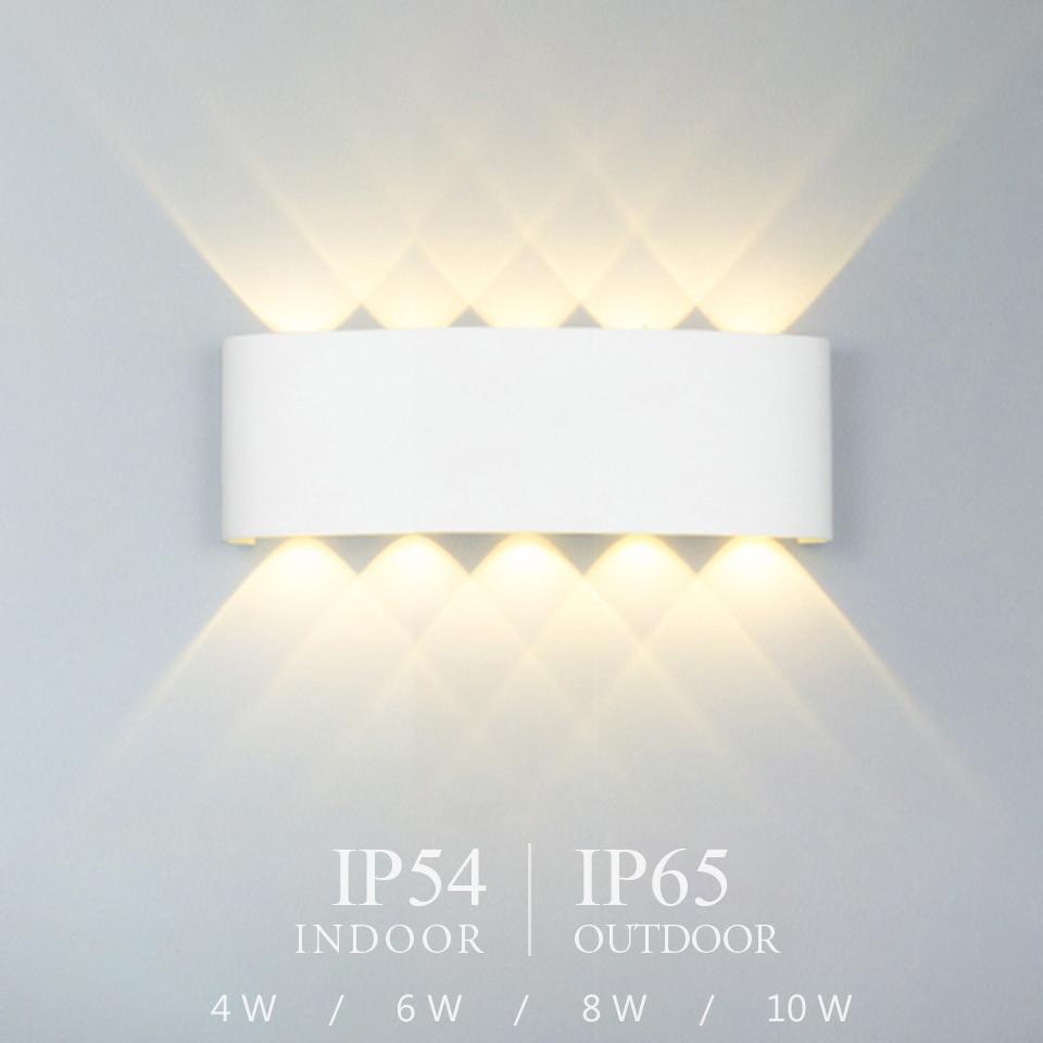 Nordic LED wall lamp Aluminum Waterproof outdoor wall lights for Porch/ /Garden /Bathroom light led luminaire 4W/6W/8W/10W /12W