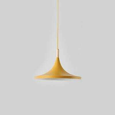 Modern Nordic Pendant Lights Iron Lampshade Wood LED Hanging Lamp