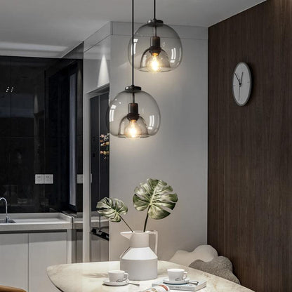 Nordic Glass Chandeliers Three-headed Combination Lamps