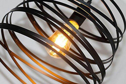 Iron Spiral Pendant Light Black / White Spring  Kitchen Island Suspension Lamp Dining Room Chandeliers Lighting Fixture