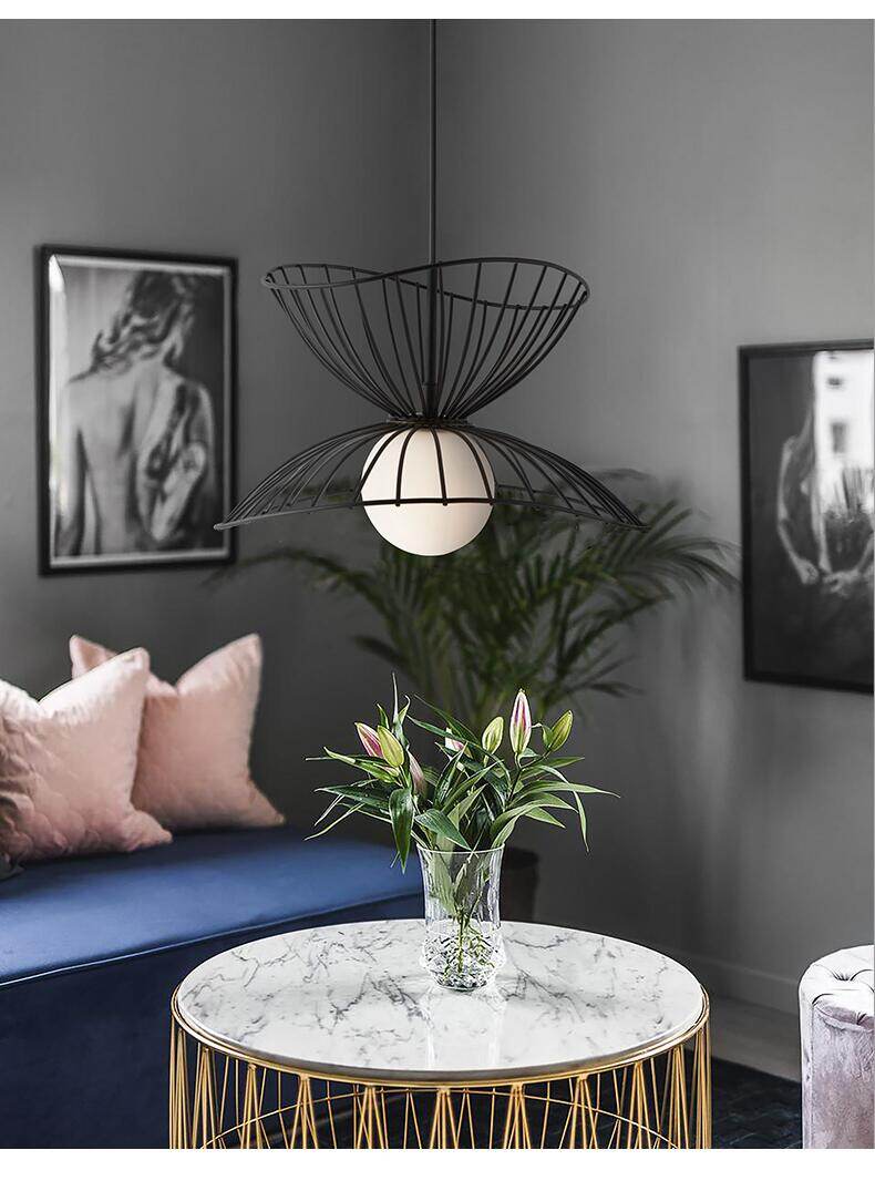 Simple Modern Restaurant, Personalized Iron Art Chandelier