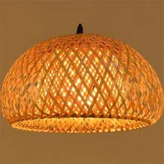Modern Bamboo Hand Knitted Pendant Lamp For Dinning Living Room