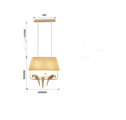 Creative Cloth art bird  LED pendant lights for  children room restaurant kitchen decoration hanging lamp hotle lamp