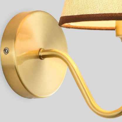 Retro-style Living Room Background Wall Bedroom Headlights Full Copper Wall Lamps