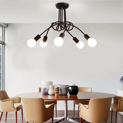 Modern Industrial Creative Personality Spider LED E27 Ceiling Light For Bedroom Living Room Study Restaurant Hotel Cafe Bar Hall