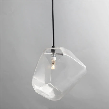Simple Stone glass pendant light colorful indoor G4 LED lamp The restaurant dining room bar cafe shop lighting Fixture