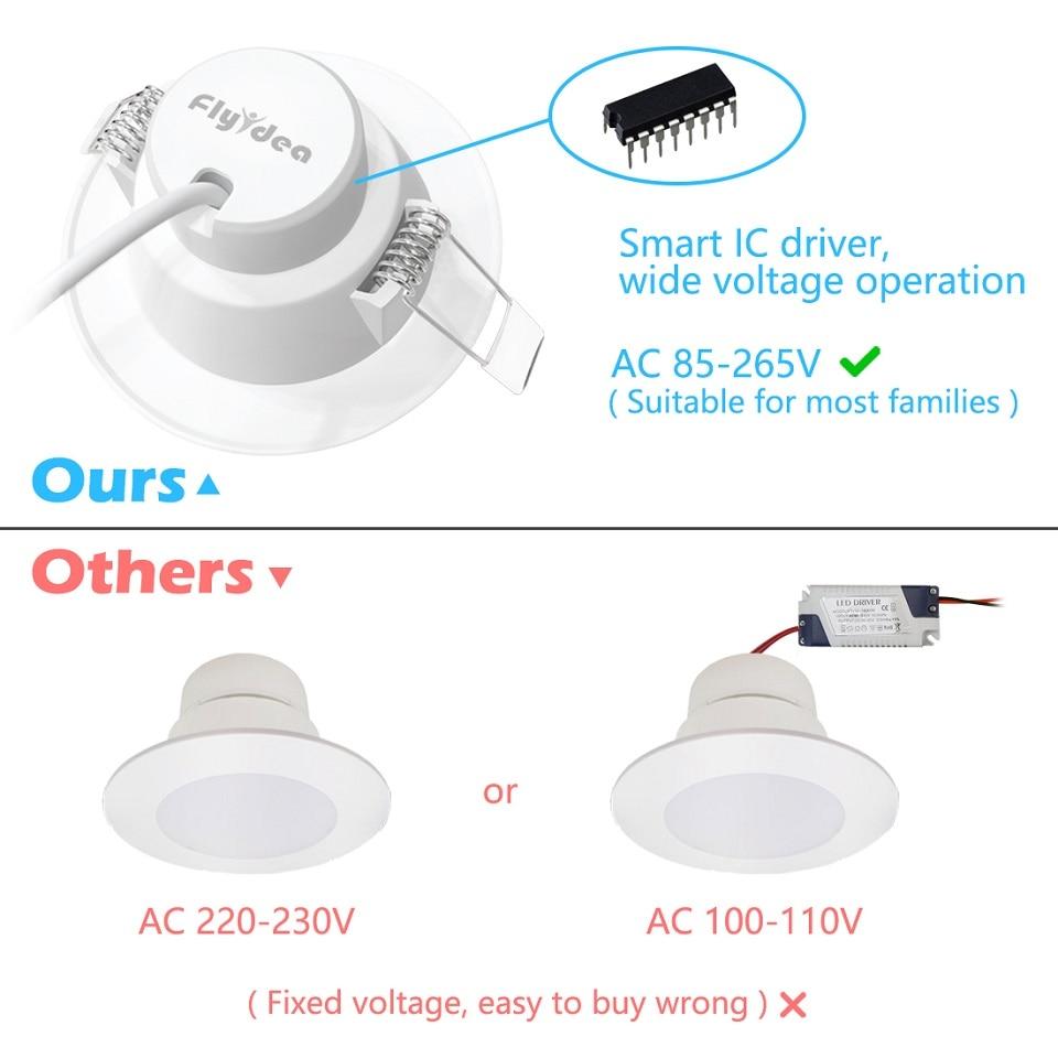 Dimmable LED Spot light 7W round downlight RGB Recessed Ceiling Lamp RGBW Color Changing LED Lighting for Room Bedroom