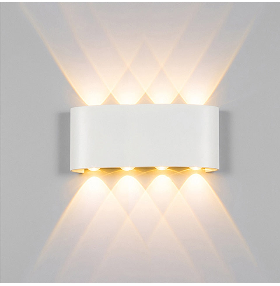 NEW Wall Lamp Led Aluminum Outdoor Indoor Ip65 Up Down White Black Modern For Home Stairs Bedroom Bedside Bathroom Light