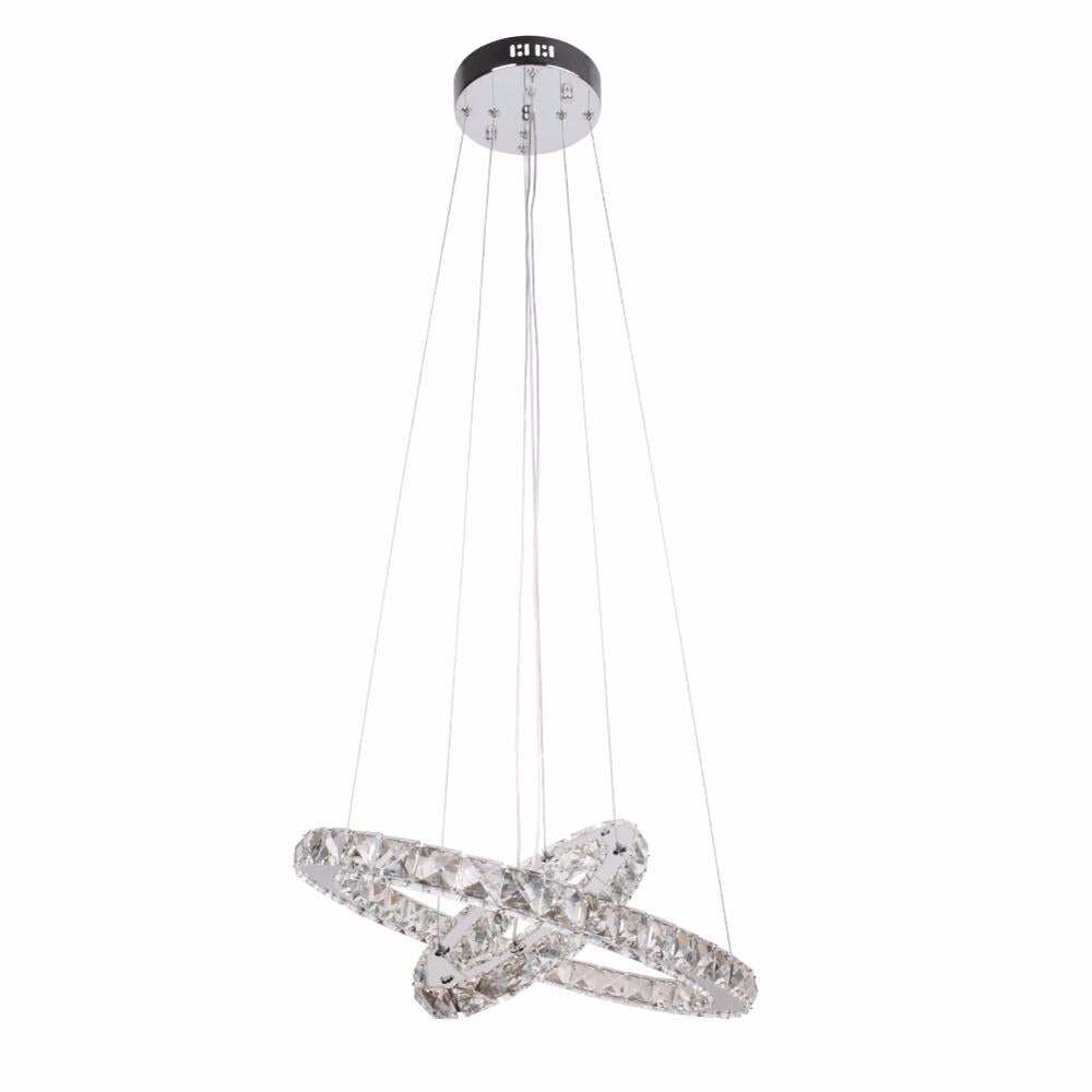 Crystal Modern led ceiling light warm white Bedroom living room lights Circle Rings Cristals avize Indoor Modern Ceiling Lamp