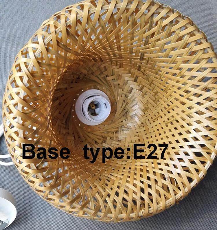 Modern Bamboo Hand Knitted Pendant Lamp For Dinning Living Room