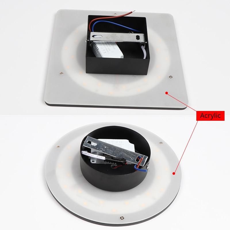 Indoor LED Wall Lamp Living Room Decoration Wall Light Home Lighting Fixture Loft Stair Light Round/Square Aluminum