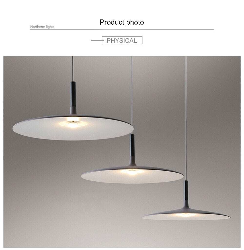 LED Saucer Pendant Lights Hanging Lamp Cement Hanglamp Nordic Retro Living Room Light Fixtures Decorative Lighting