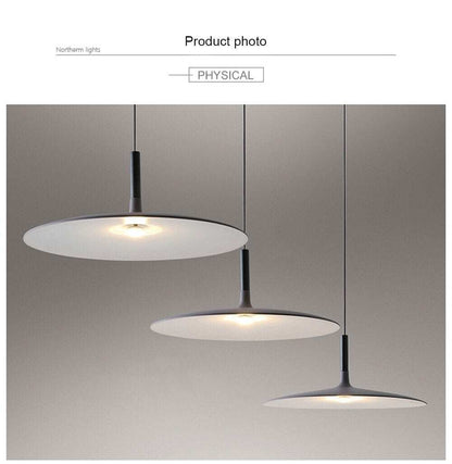 LED Saucer Pendant Lights Hanging Lamp Cement Hanglamp Nordic Retro Living Room Light Fixtures Decorative Lighting