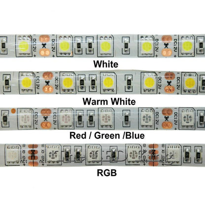 5M or 10M /Pack 2835 SMD More Brighter Than 3528 5050 SMD LED Strip light DC 12V 60LEDs/M Indoor Decorative Tape White Blue Red