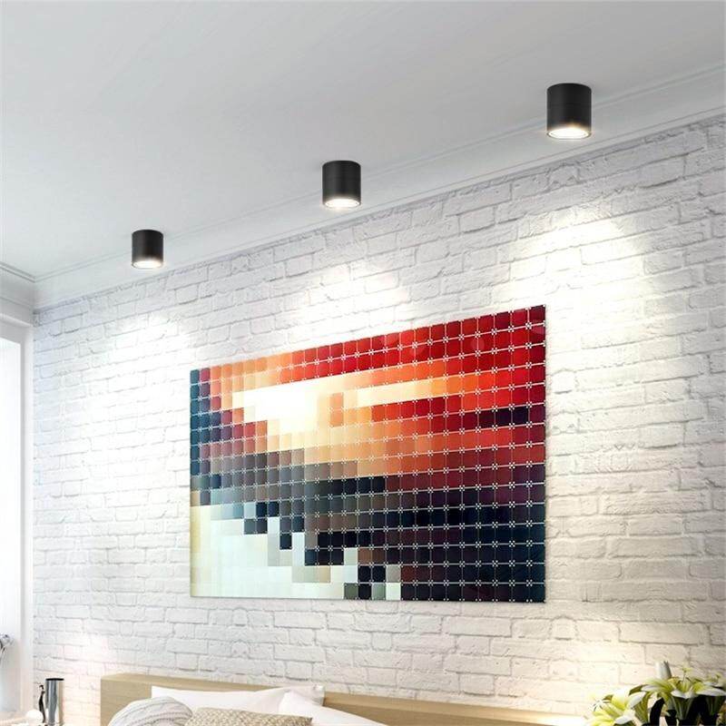 LED Surface Mounted Ceiling Light Foldable and 360 Degree Rotatable COB Background Light