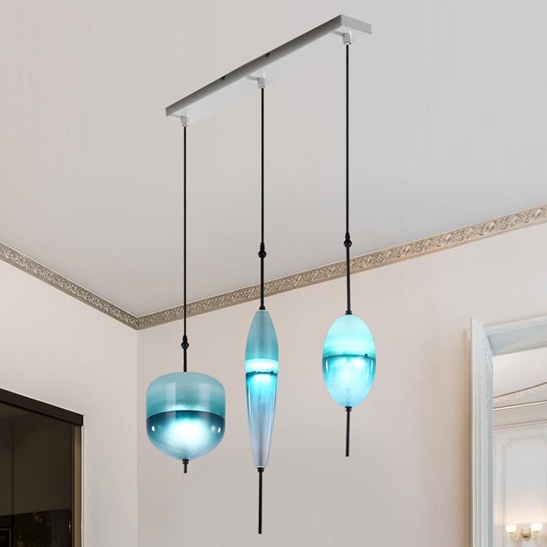 Nordic Art Venice Flow Lake Gradual Glass Chandelier Blue Chromatography Italian Design Lustre Avize Modern Salon