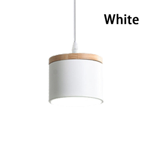 Modern Wooden Art Macron Multi Color Restaurant Small Pendant Light Bedroom Bedhead Long Line Small Pendant Light Warm Lighting