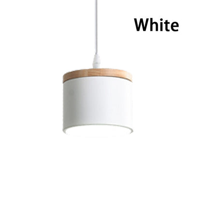 Modern Wooden Art Macron Multi Color Restaurant Small Pendant Light Bedroom Bedhead Long Line Small Pendant Light Warm Lighting