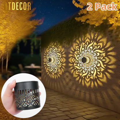 Solar Wall Lights IP65 Metal Outdoor Wall Theme Fence Lights Garden Backyard Decoration Outdoor Decor