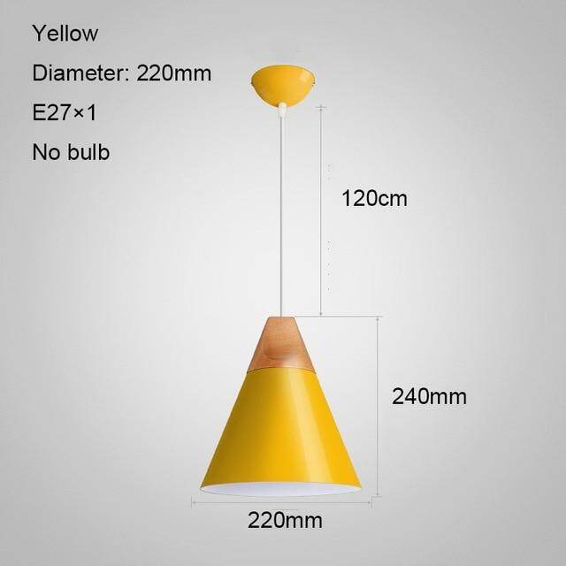 Nordic LED Pendant Lights Dining Room Pendant Lamp Modern Colorful Restaurant Kitchen Coffee Bedroom Loft Hanglamp Wood E27