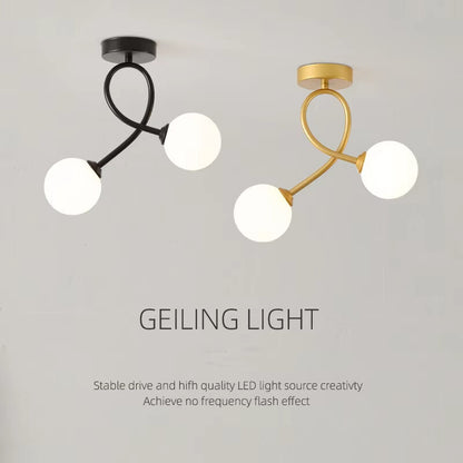 Modern Glass Ceiling Light Minimalist Ceiling lamp Indoor Lighting Hallway Aisle Balcony Entryway