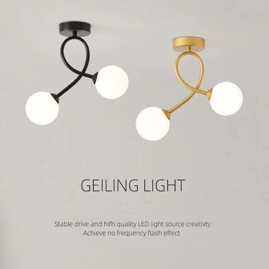 Modern Glass Ceiling Light Minimalist Ceiling lamp Indoor Lighting Hallway Aisle Balcony Entryway