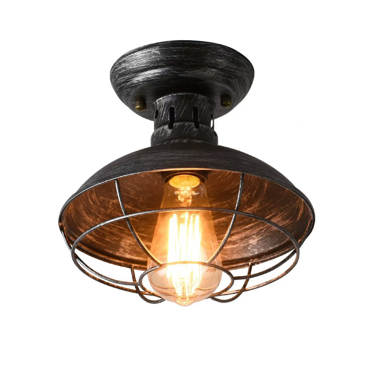 Industrial Restaurant Ceiling Lamp Retro Iron Bar Light Ceiling Lamps E27 Lighting Fixtures