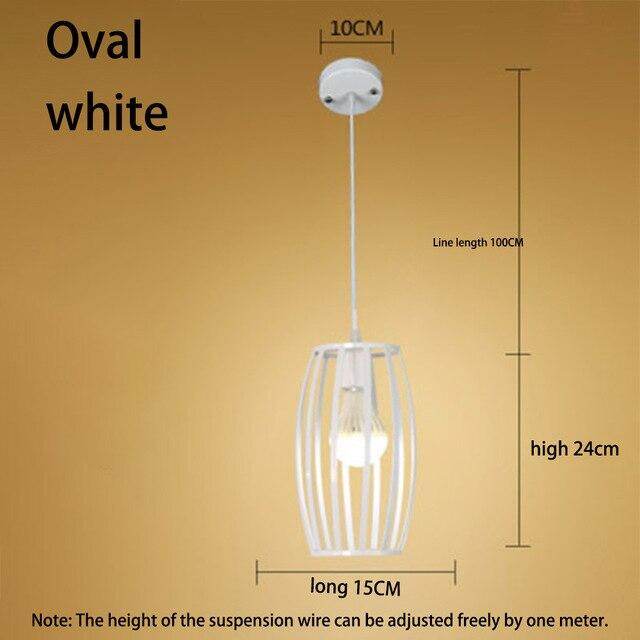 Nordic Retro Creative Geometry Pendant Lights E27 Loft Simple Personality Single-head Restaurant Coffee Shop Iron Light