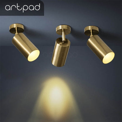 Golden Modern Ceiling Light Neutral White Lighting TV Backdrop Living Room Hotel Office Club Bar Cloth Store Ceiling Lamp