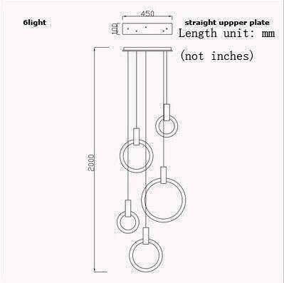 LED Nordic Wooden Iron Acryl Rings DIY LED Lamp LED Light.Pendant Lights.Pendant Lamp.Pendant light For Dinning Room Foyer