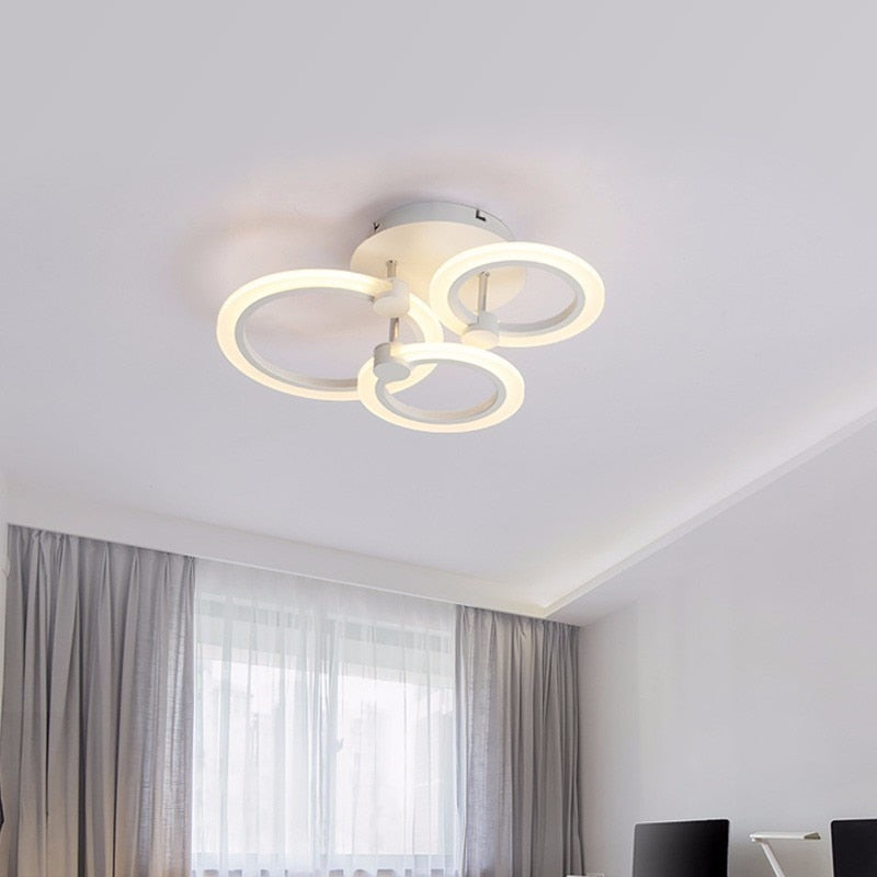 Modern LED Ceiling Lamp For Bedroom Lighting With Remote Control Living Dining Room Black Lights Fixtures Home Luminaria Lustre