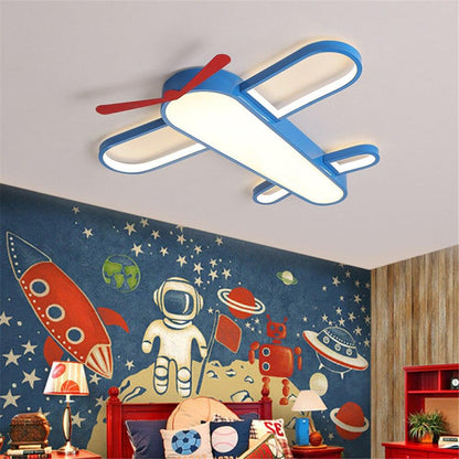 Modern Kids Room LED Lamp Ceiling Light Novelty Cartoon The Plane Bedroom Shop Colorful Lighting Fixture