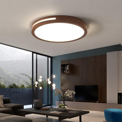 Ultra-thin modern LED wooden ceiling lamp living room dining room bedroom lighting indoor lighting