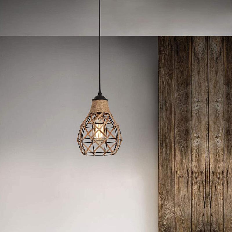 Vintage Hemp Rope Woven Chandelier