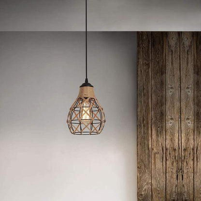 Vintage Hemp Rope Woven Chandelier
