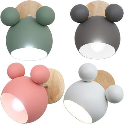 Nordic Mickey Wall Lamp Bedroom Parlor Wall Light Study Applique Murale Luminaire Children's Room Wandlamp
