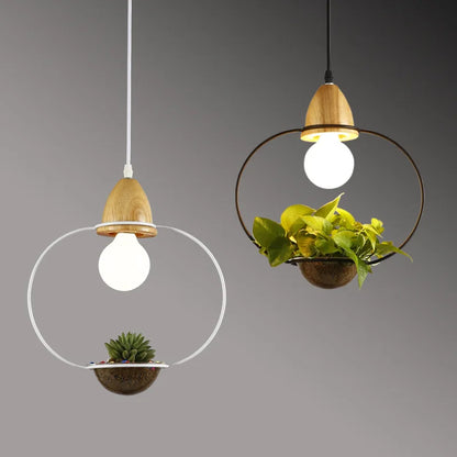Modern Simple Plant Chandelier American Restaurant Coffee Shop Balcony Iron Decorative Lamps and Lanterns