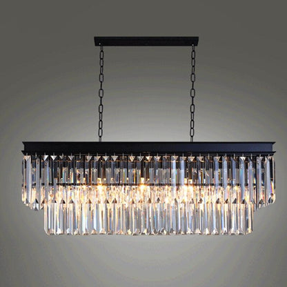 Modern Rectangular Lustre Crystal Chandelier Lighting Crystal Chandeliers Luminaria De Techo Hanglamp Lighting Fixtures