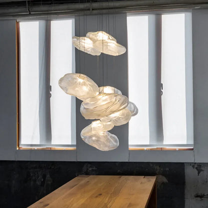 Creative Design Led Chandelier  Pebble Glass Nordic Luxury Pendant LampLighing Living Dining Room Furniture