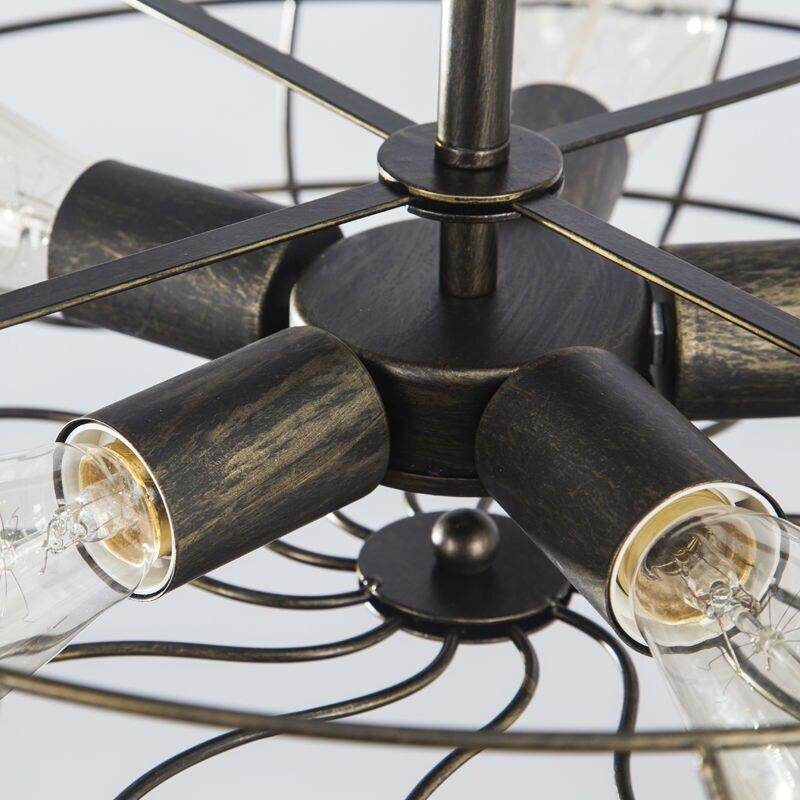 Pendant Lights Vintage Retro Industrial Fan Lamps American Country Style Kitchen Industrial Lighting 5PCS*E27 Holder