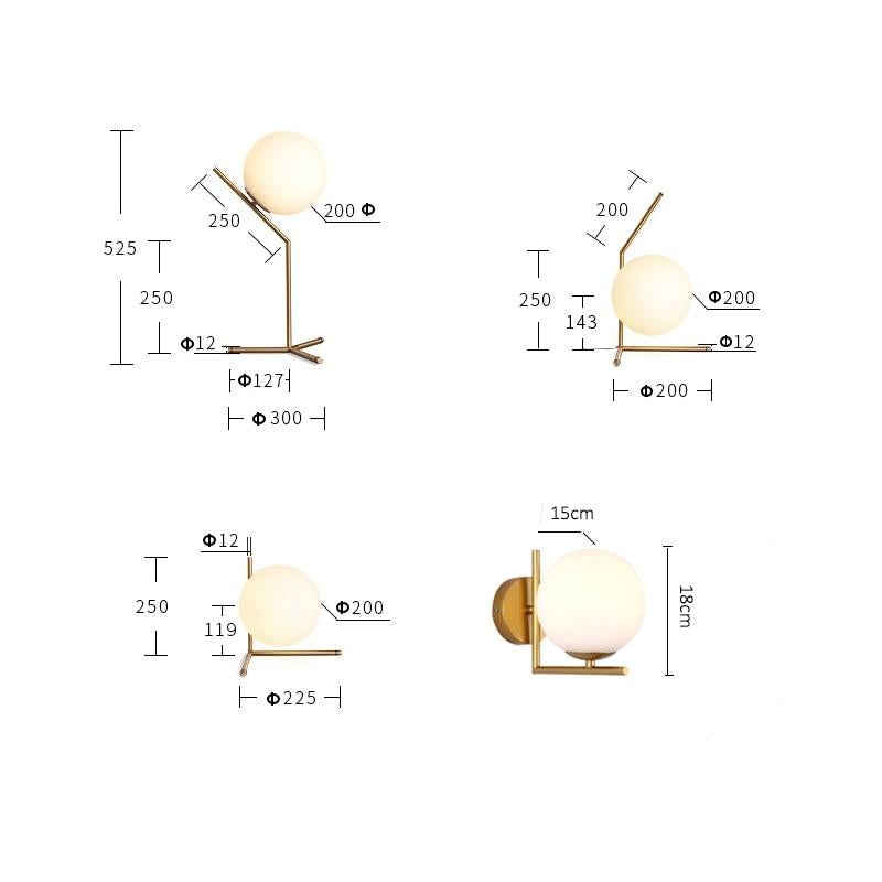 DX Modern Living room/Bedroom/Minimalist/Restaurant Pendant Light Nordic Clothing Decoration Glass Ball Pendant Lamp