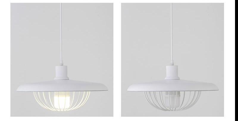 Creative Wood-colored Flying Saucer Chandeliers